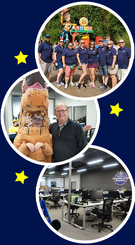 David's Vacation Club proud employees group shots